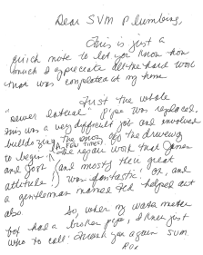 Read what customers have to say about our  Clogged Drain repair service in Mount Shasta CA.